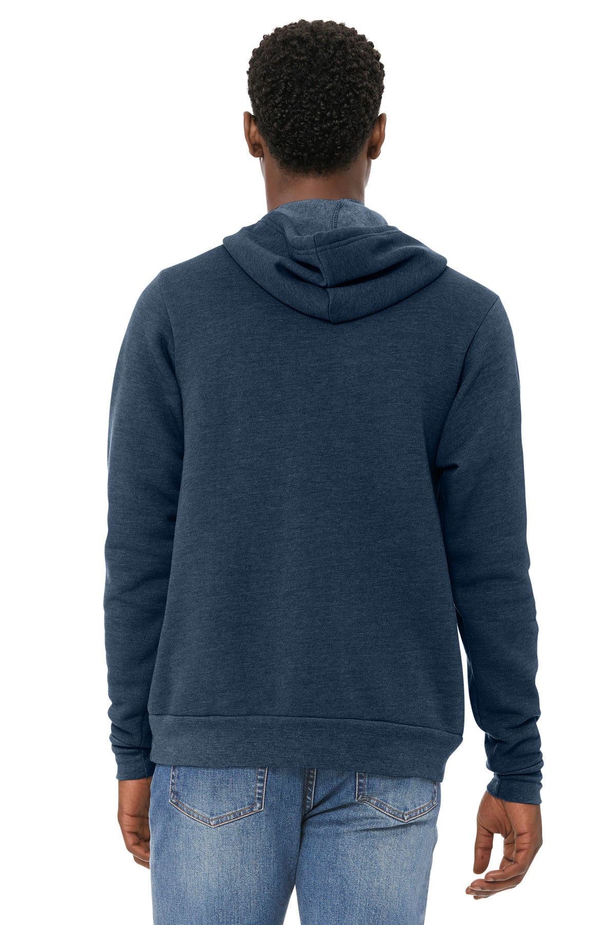 BELLA+CANVAS  Unisex Sponge Fleece Pullover Hoodie - Heather Navy