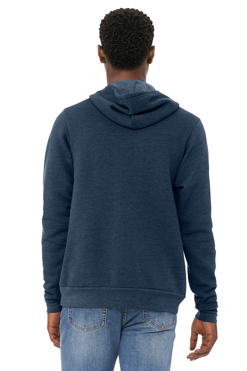 BELLA+CANVAS  Unisex Sponge Fleece Pullover Hoodie - Heather Navy