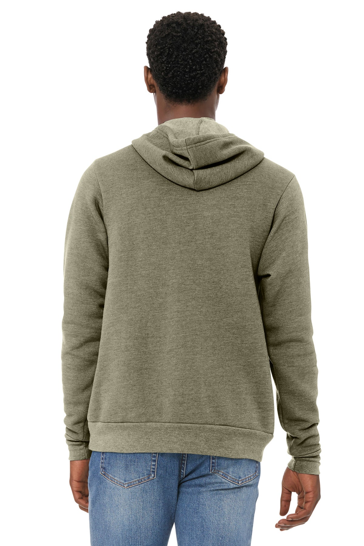 BELLA+CANVAS  Unisex Sponge Fleece Pullover Hoodie - Heather Olive
