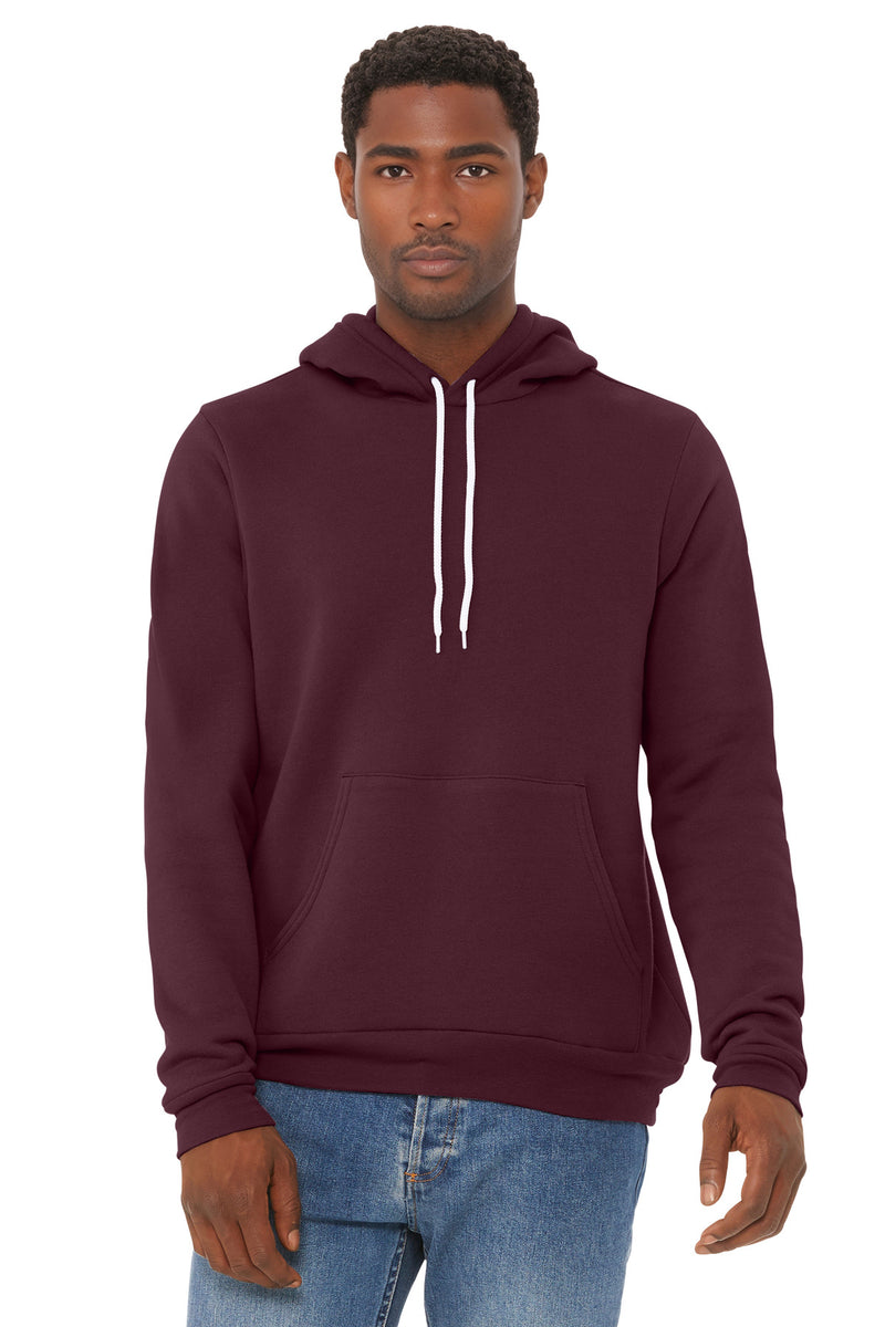 BELLA+CANVAS  Unisex Sponge Fleece Pullover Hoodie - Maroon