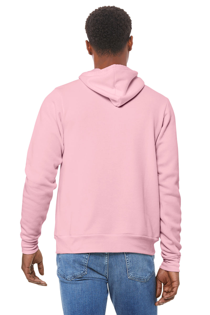 BELLA+CANVAS  Unisex Sponge Fleece Pullover Hoodie - Pink