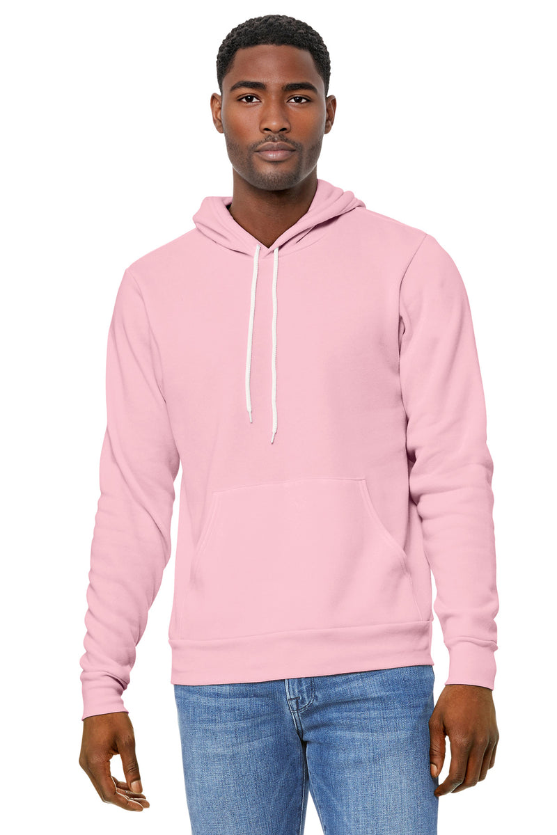 BELLA+CANVAS  Unisex Sponge Fleece Pullover Hoodie - Pink