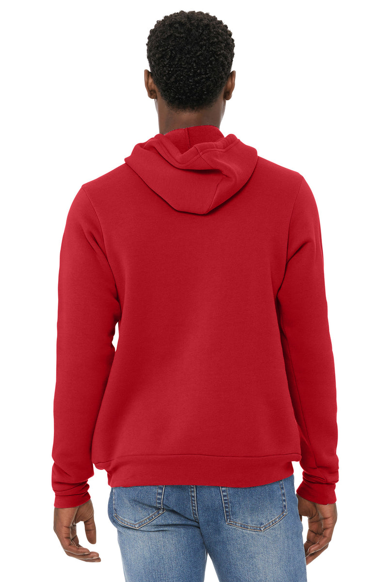 BELLA+CANVAS  Unisex Sponge Fleece Pullover Hoodie - Red