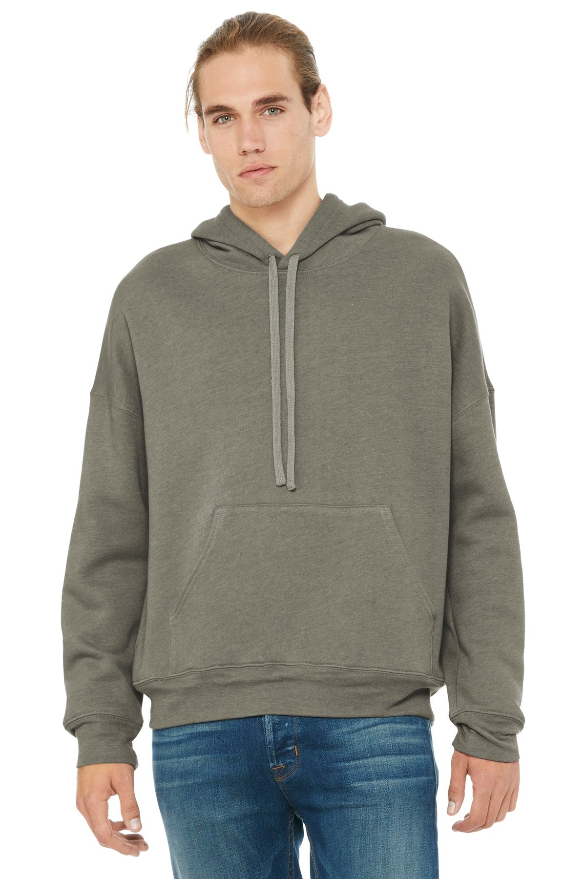 BELLA+CANVAS  Unisex Sponge Fleece Pullover DTM Hoodie - Heather Stone