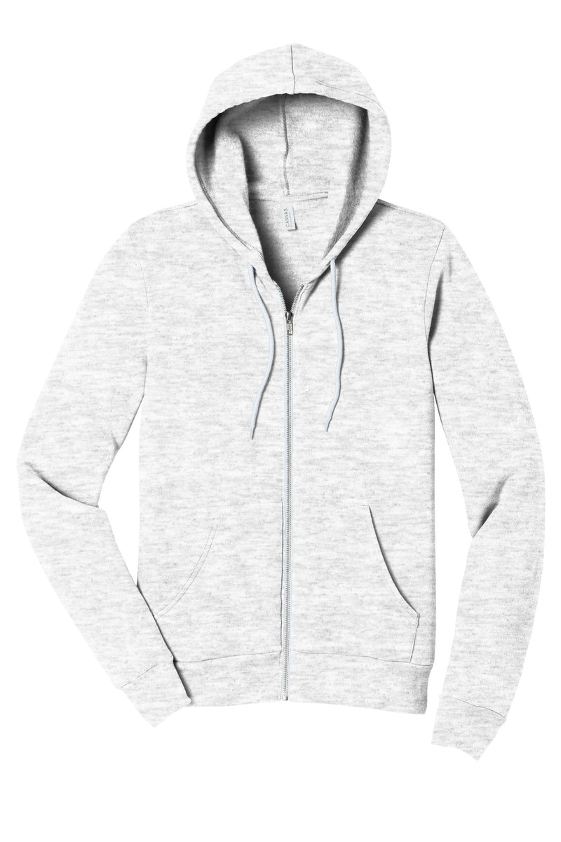BELLA+CANVAS  Unisex Sponge Fleece Full-Zip Hoodie - Ash