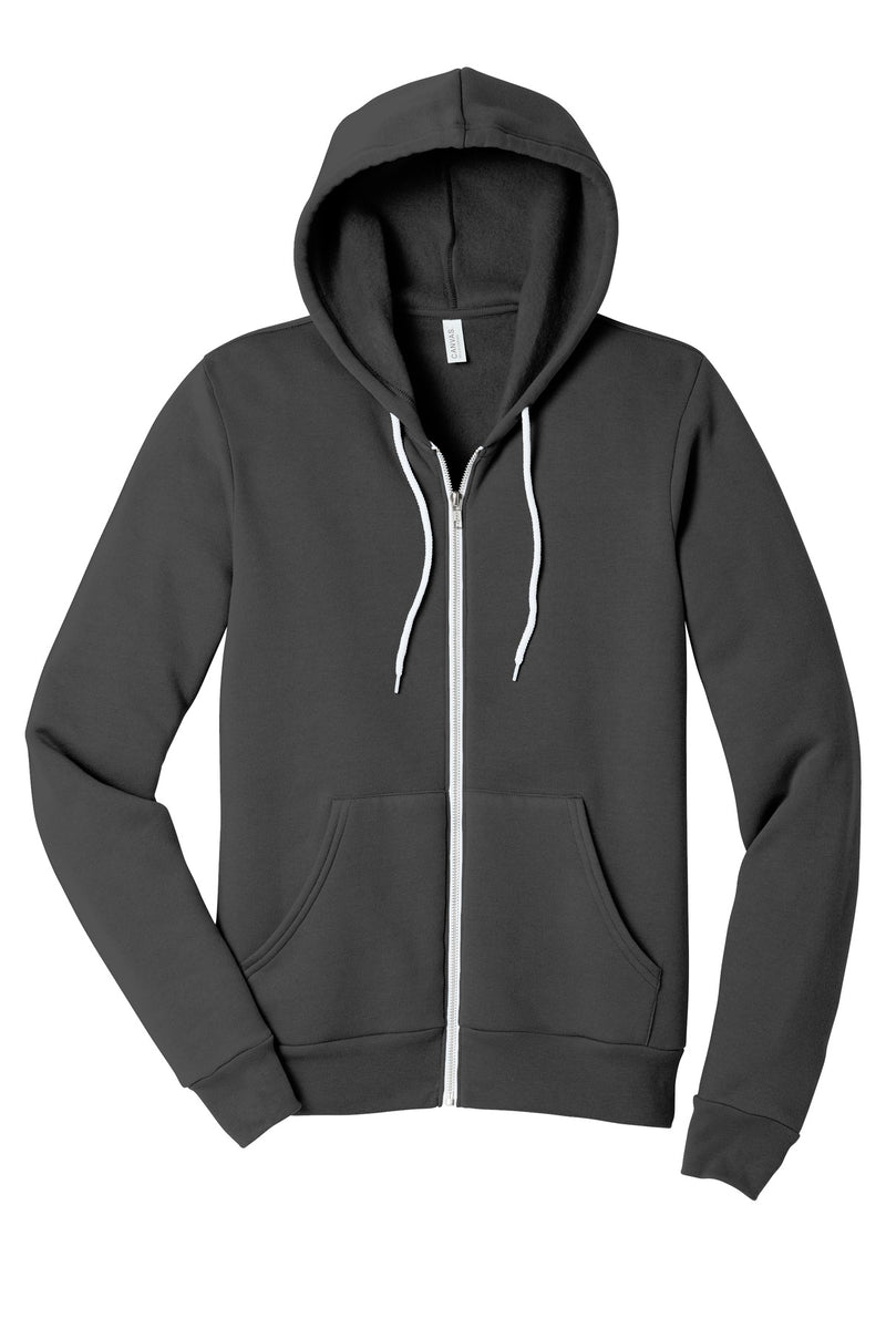 BELLA+CANVAS  Unisex Sponge Fleece Full-Zip Hoodie - Asphalt
