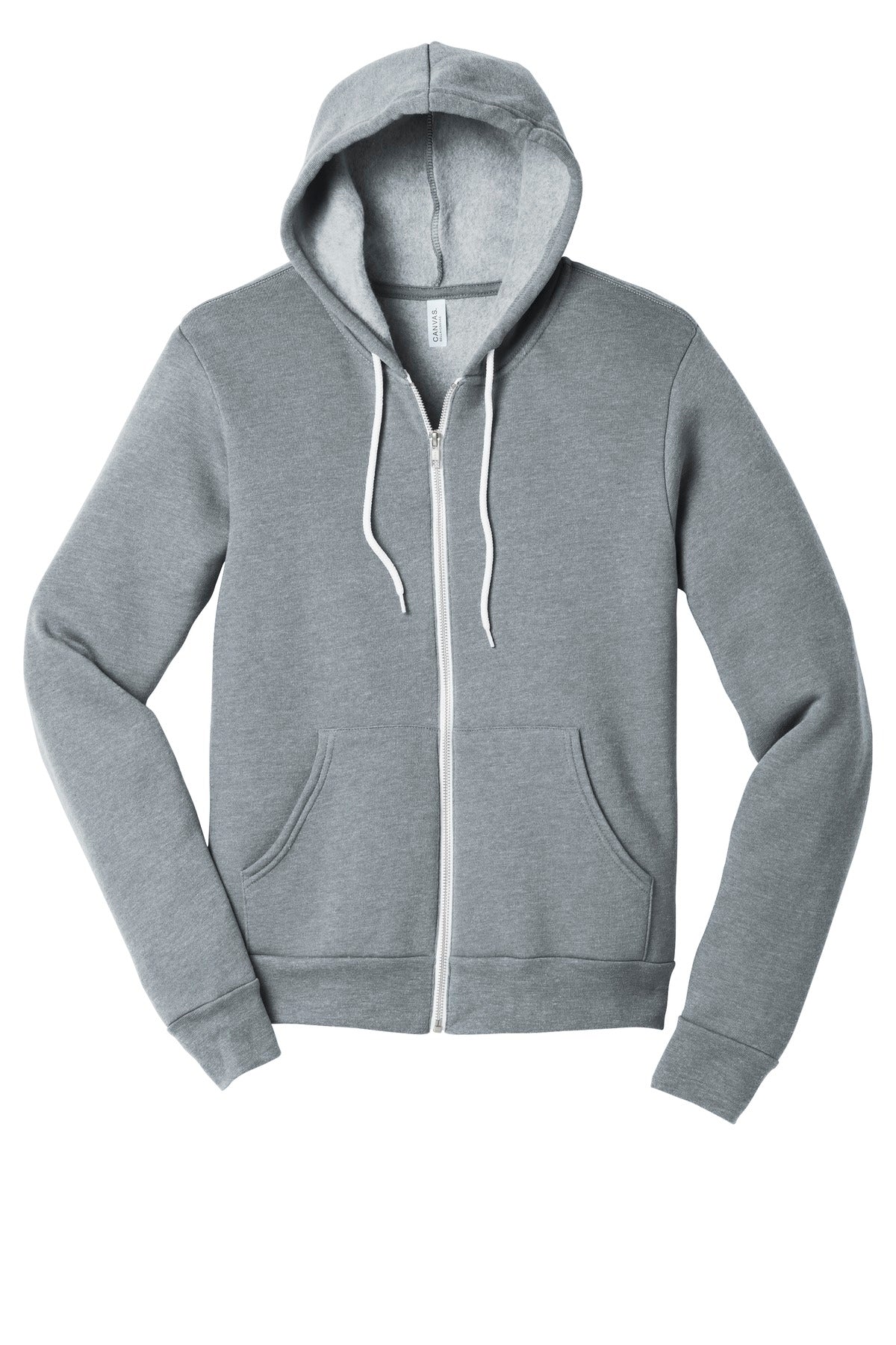 BELLA+CANVAS  Unisex Sponge Fleece Full-Zip Hoodie - Athletic Heather