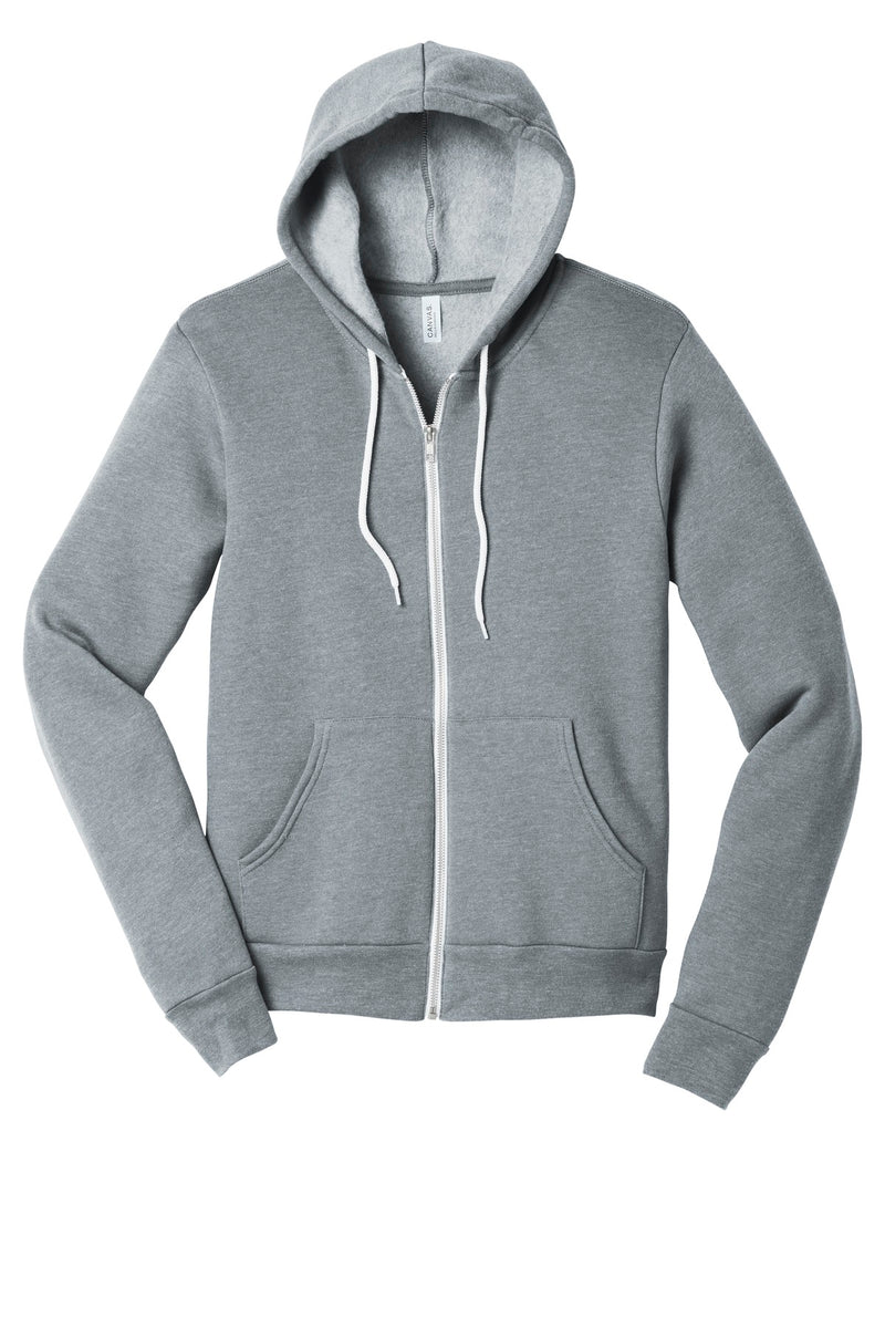 BELLA+CANVAS  Unisex Sponge Fleece Full-Zip Hoodie - Athletic Heather