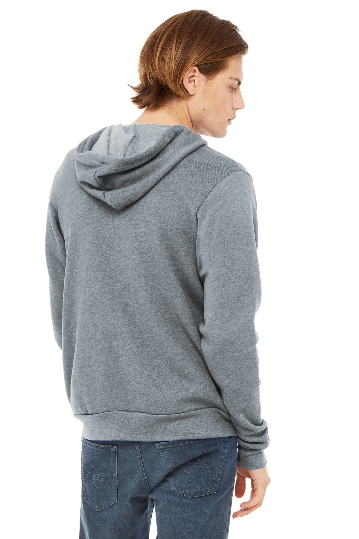 BELLA+CANVAS  Unisex Sponge Fleece Full-Zip Hoodie - Athletic Heather