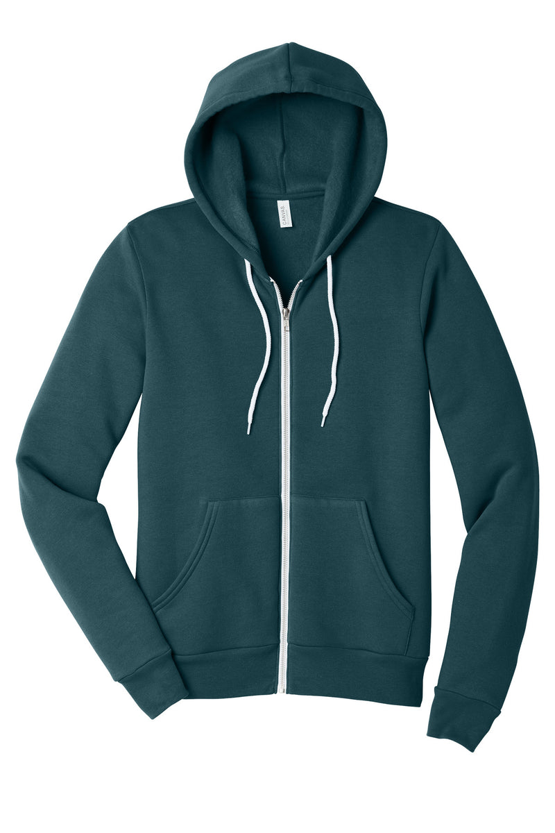 BELLA+CANVAS  Unisex Sponge Fleece Full-Zip Hoodie - Atlantic