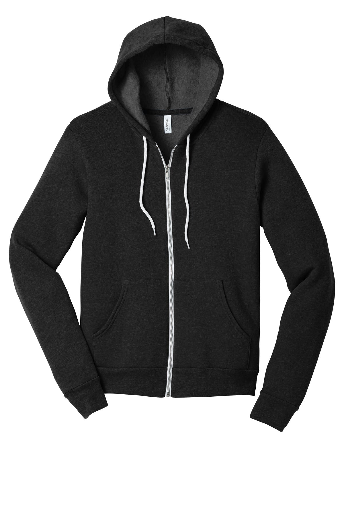 BELLA+CANVAS  Unisex Sponge Fleece Full-Zip Hoodie - Black Heather