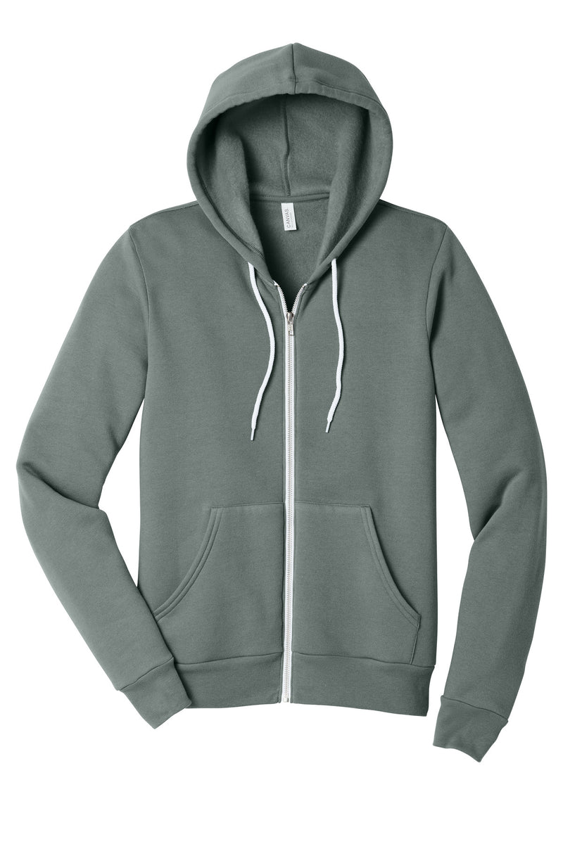 BELLA+CANVAS  Unisex Sponge Fleece Full-Zip Hoodie - Blue Storm
