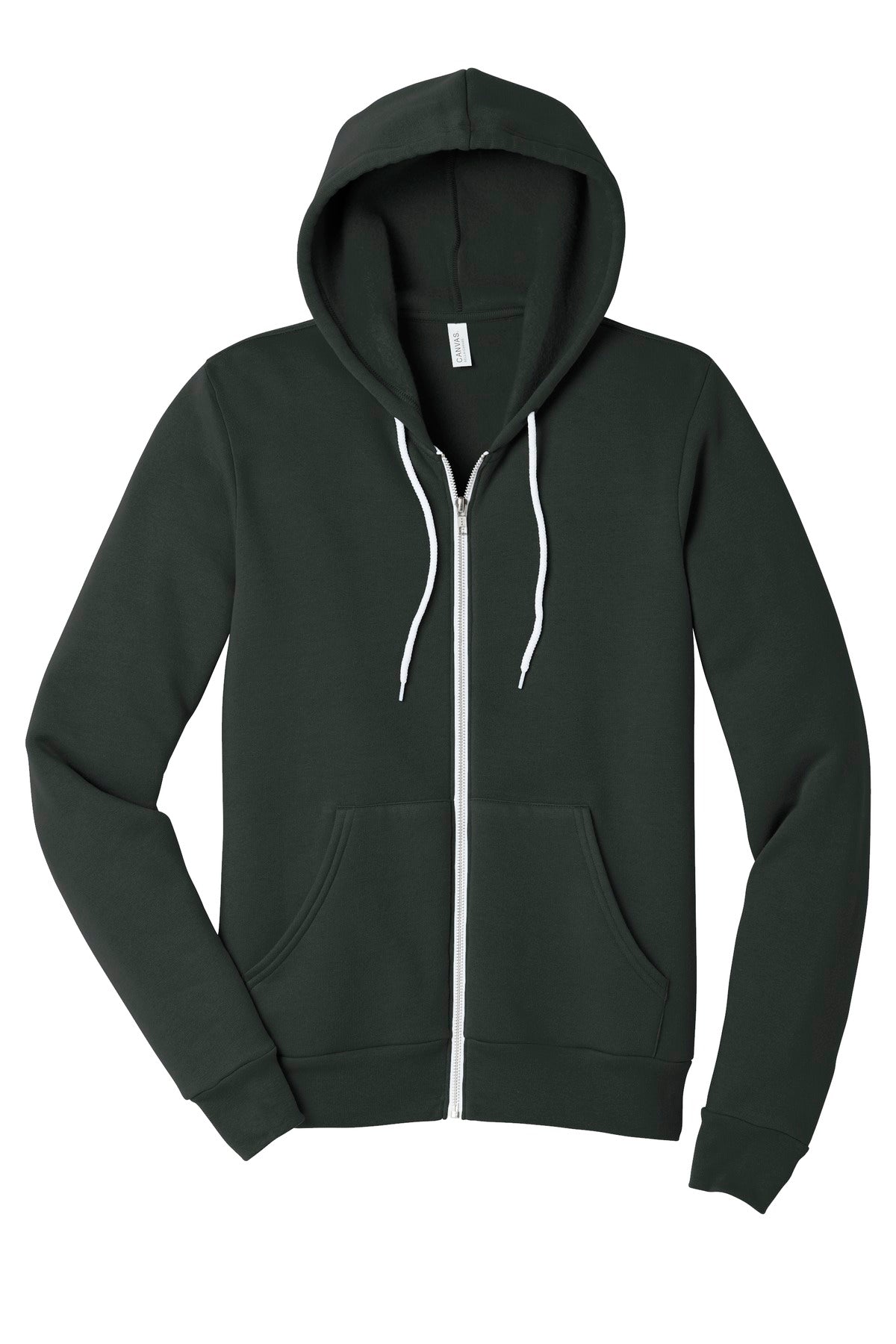 BELLA+CANVAS  Unisex Sponge Fleece Full-Zip Hoodie - Dark Grey