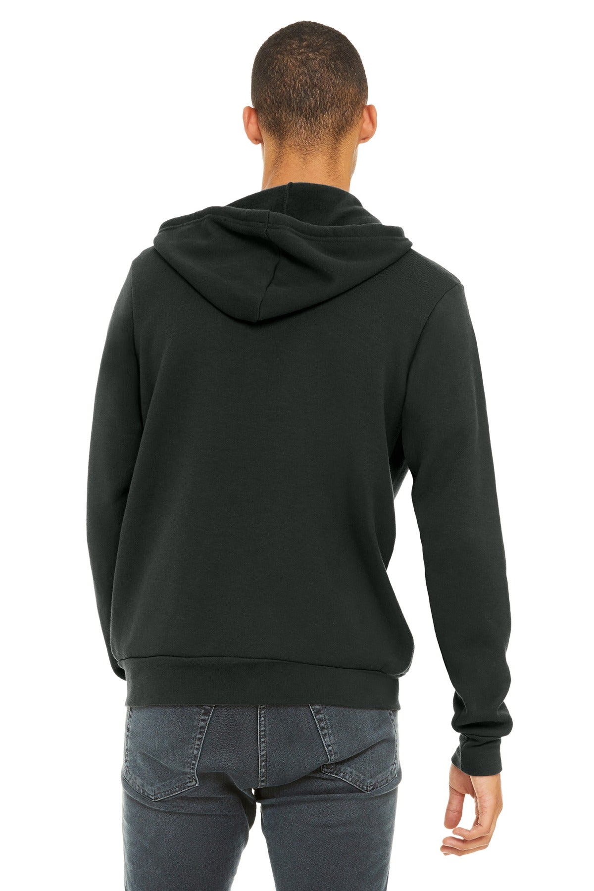 BELLA+CANVAS  Unisex Sponge Fleece Full-Zip Hoodie - Dark Grey