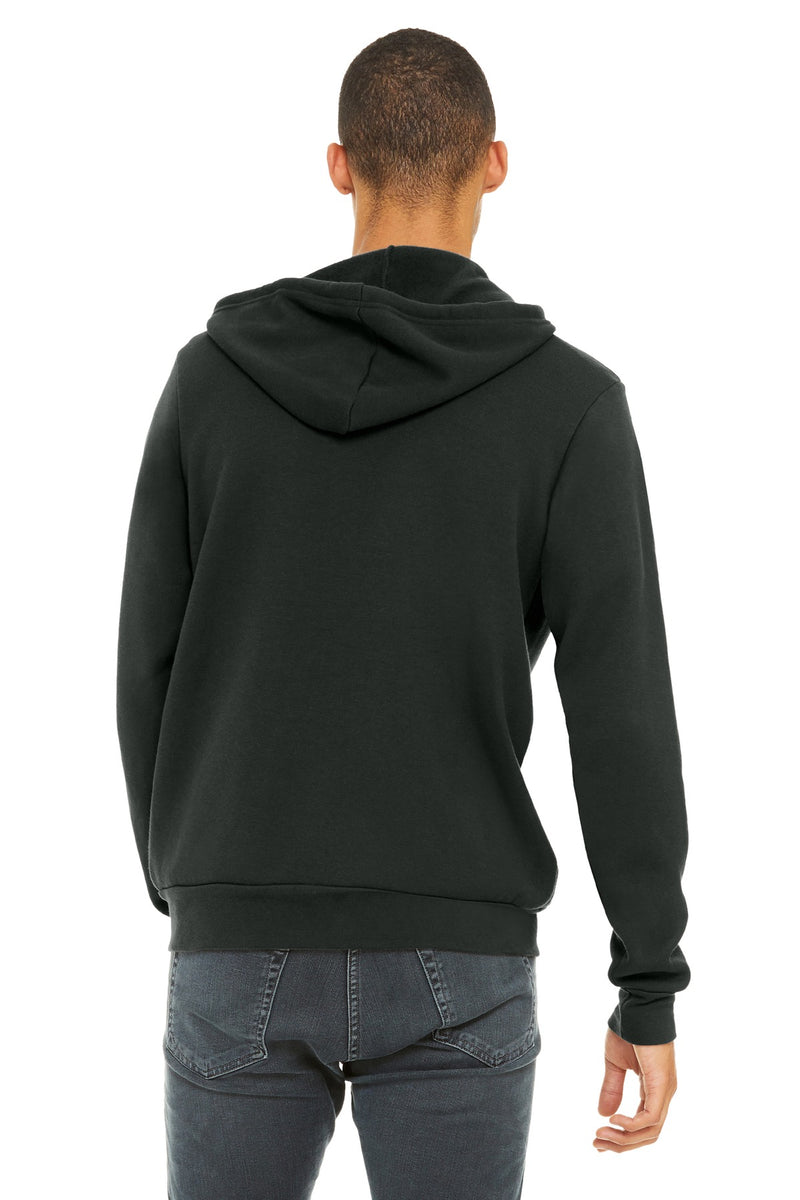 BELLA+CANVAS  Unisex Sponge Fleece Full-Zip Hoodie - Dark Grey