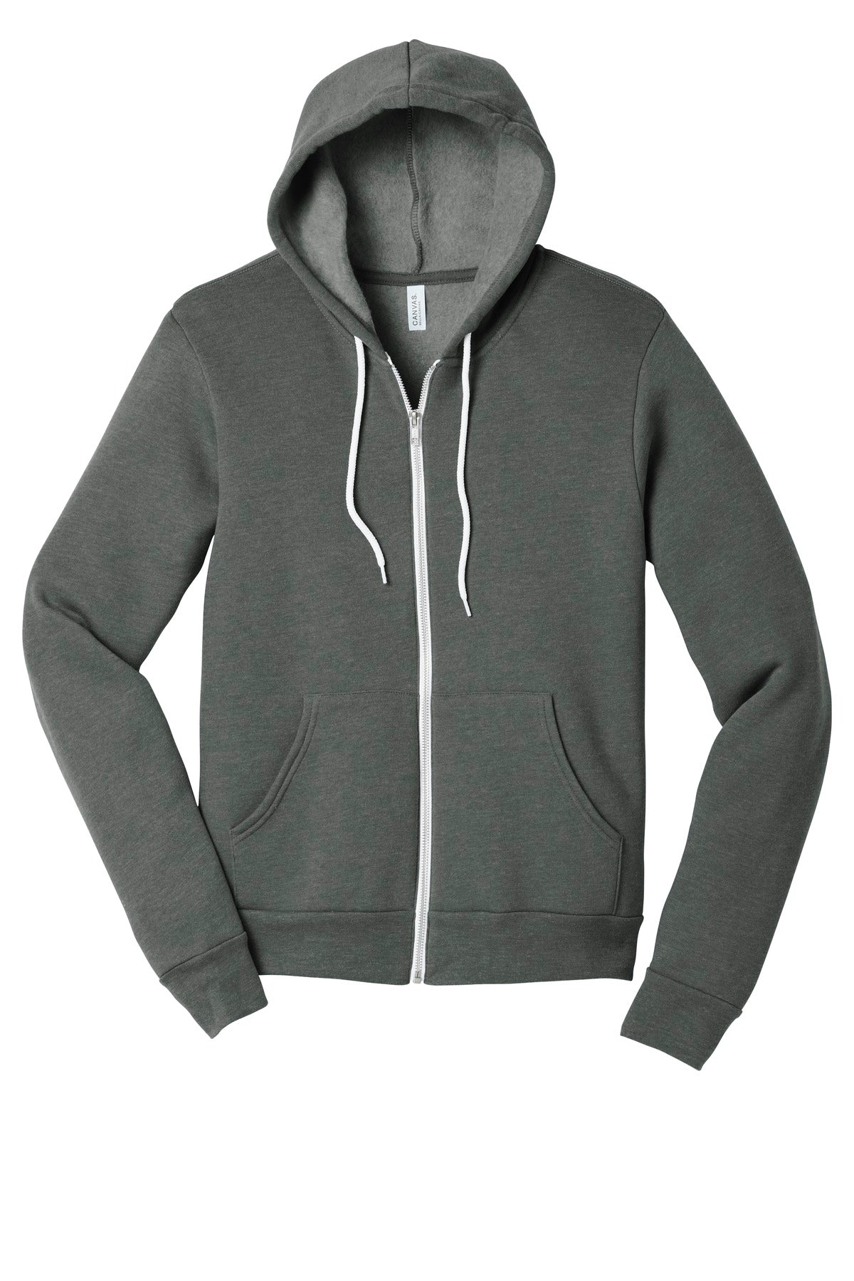 BELLA+CANVAS  Unisex Sponge Fleece Full-Zip Hoodie - Deep Heather