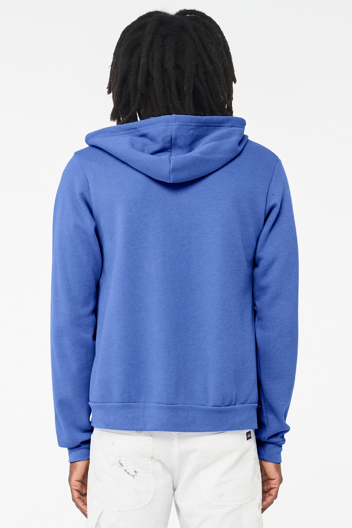 BELLA+CANVAS  Unisex Sponge Fleece Full-Zip Hoodie - Heather Columbia Blue