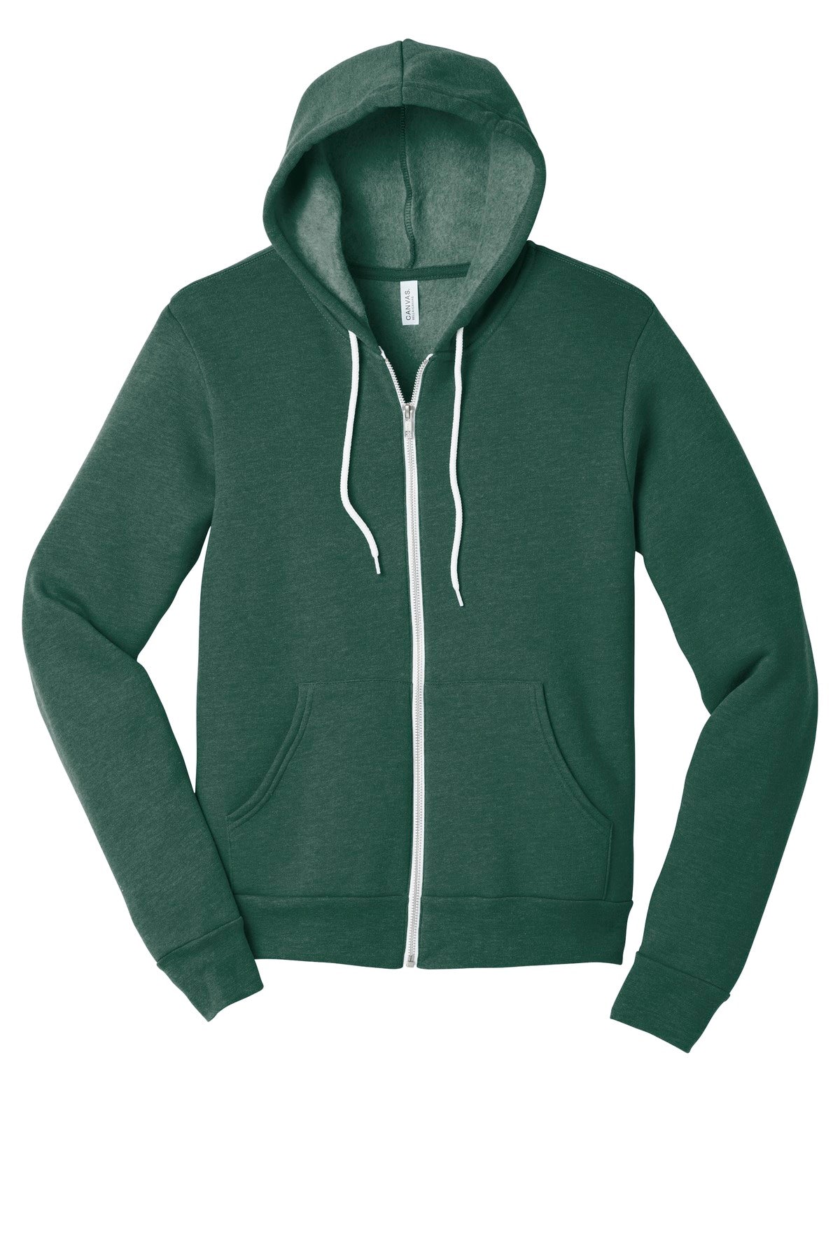 BELLA+CANVAS  Unisex Sponge Fleece Full-Zip Hoodie - Heather Forest