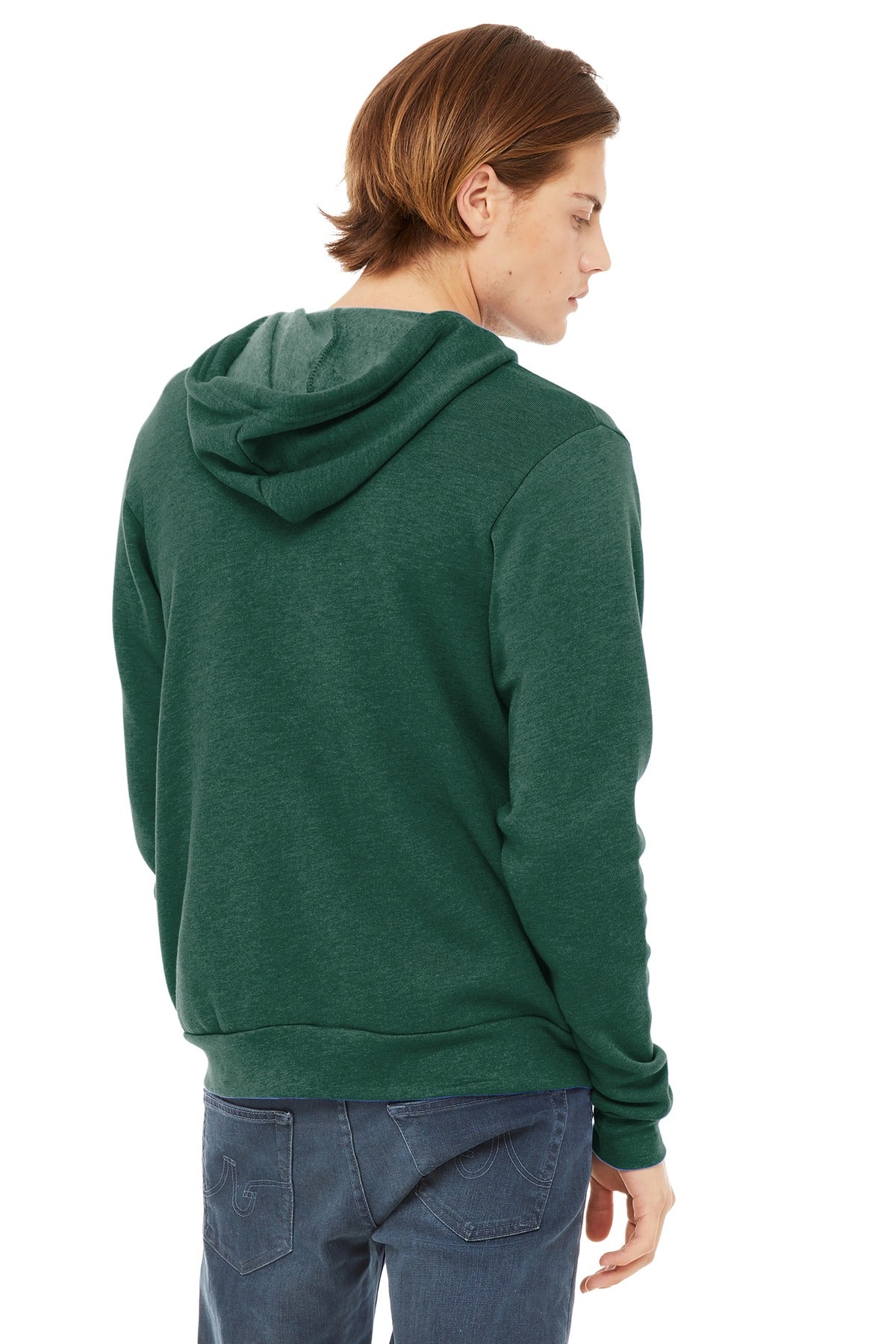 BELLA+CANVAS  Unisex Sponge Fleece Full-Zip Hoodie - Heather Forest