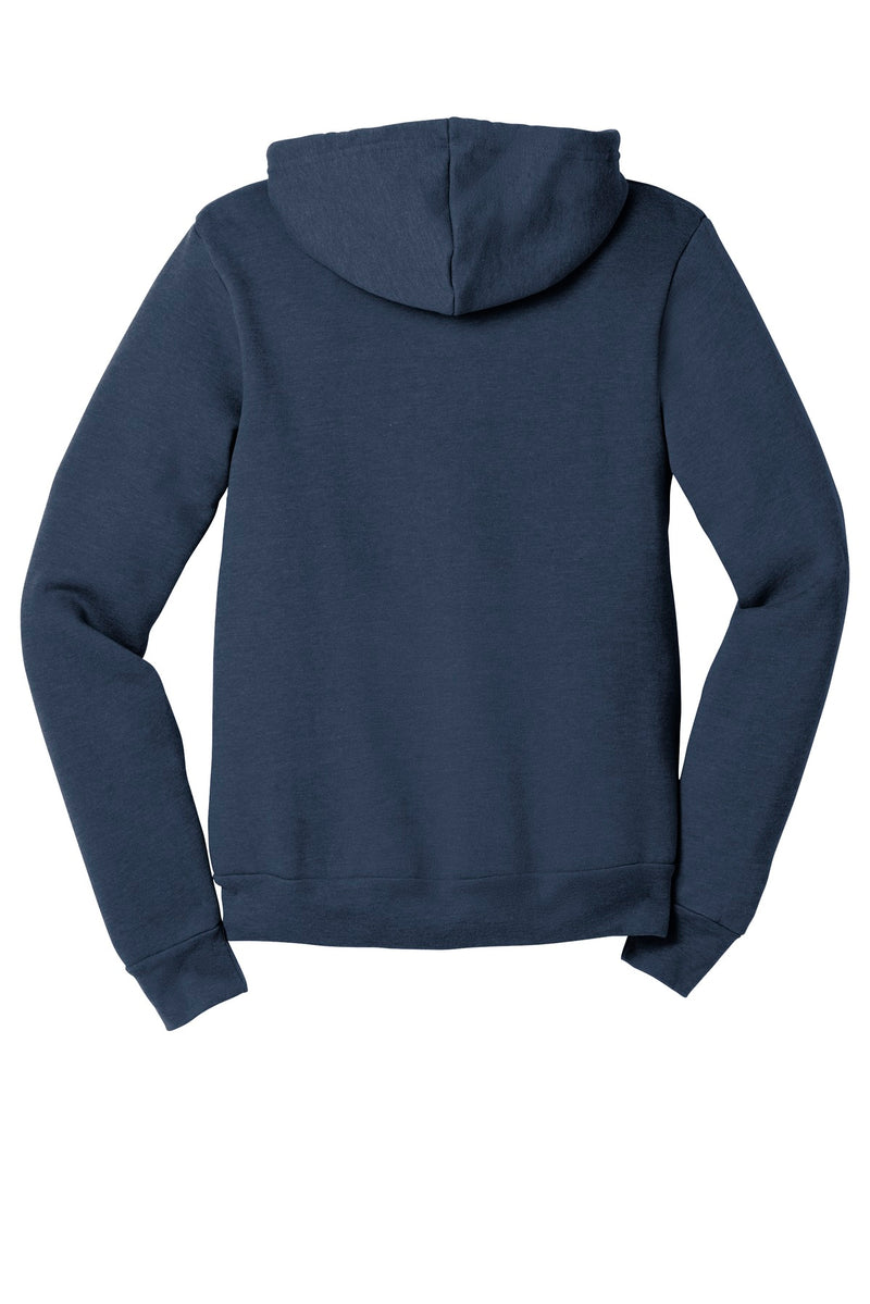 BELLA+CANVAS  Unisex Sponge Fleece Full-Zip Hoodie - Heather Navy
