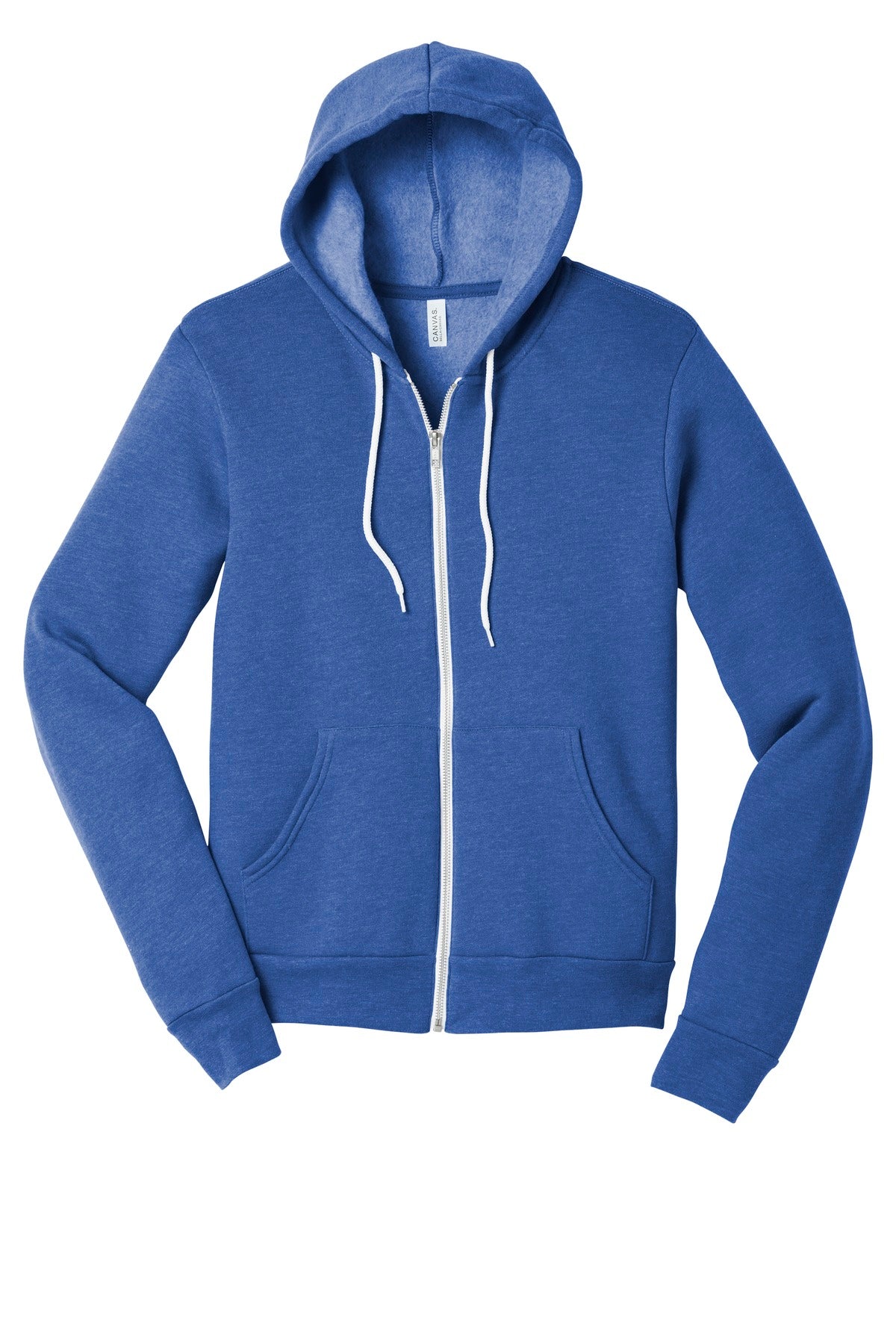 BELLA+CANVAS  Unisex Sponge Fleece Full-Zip Hoodie - Heather True Royal