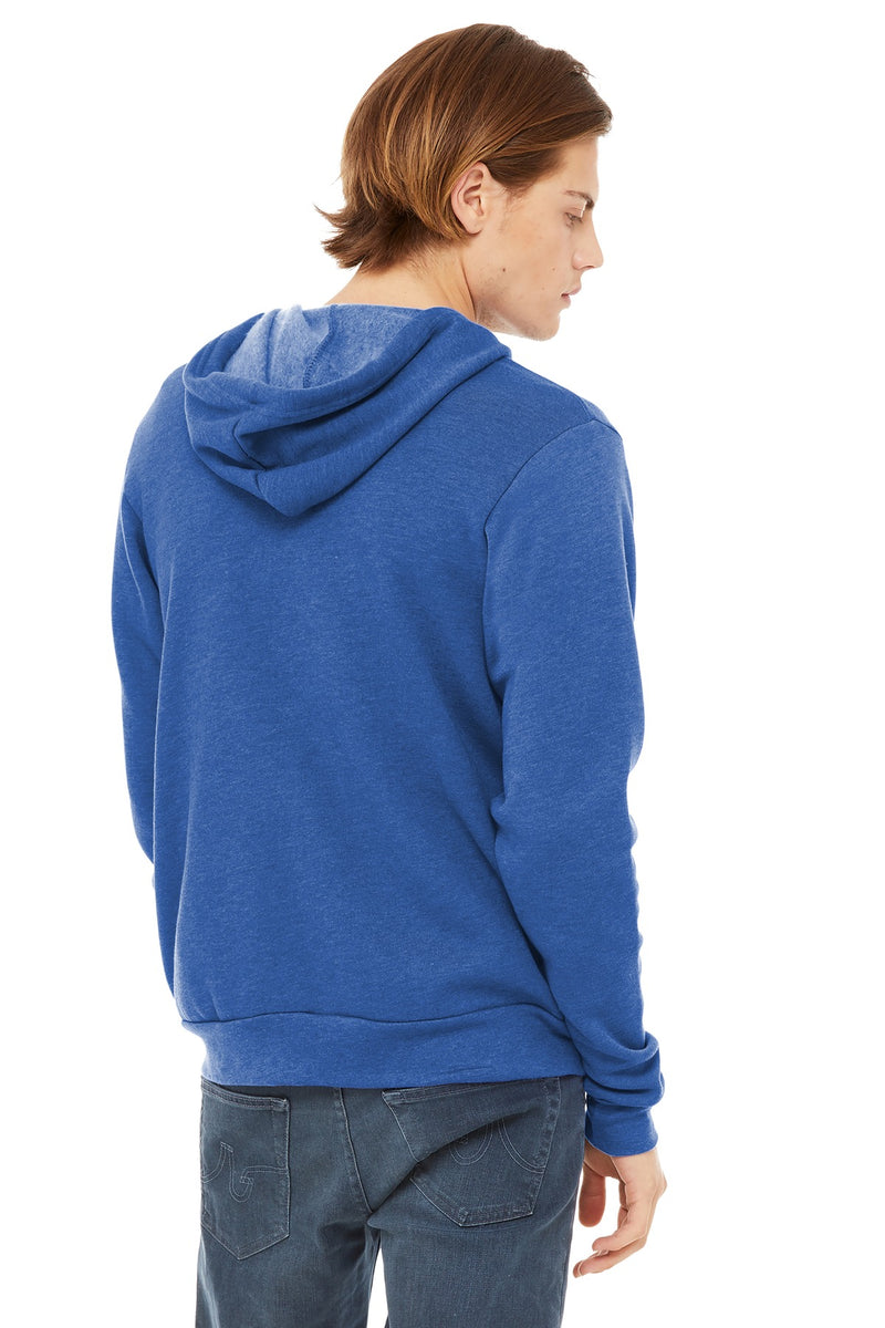 BELLA+CANVAS  Unisex Sponge Fleece Full-Zip Hoodie - Heather True Royal