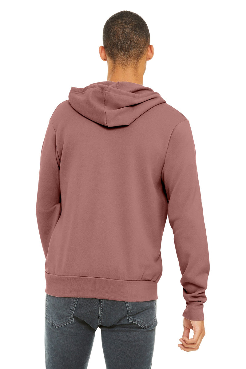 BELLA+CANVAS  Unisex Sponge Fleece Full-Zip Hoodie - Mauve