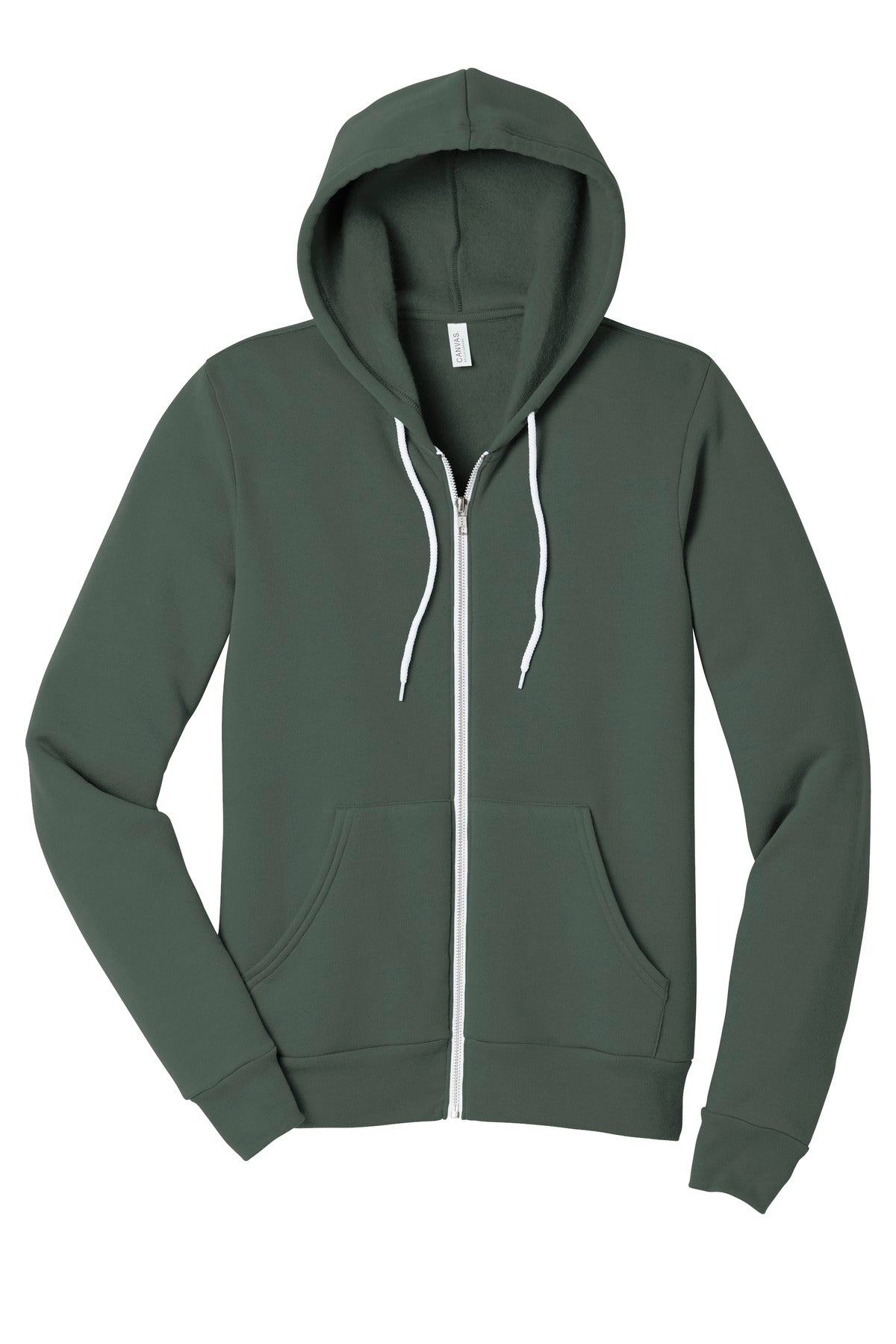 BELLA+CANVAS  Unisex Sponge Fleece Full-Zip Hoodie - Military Green