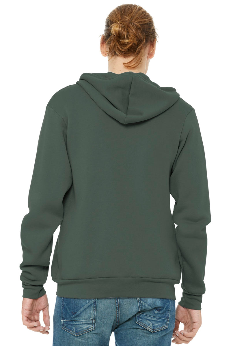 BELLA+CANVAS  Unisex Sponge Fleece Full-Zip Hoodie - Military Green