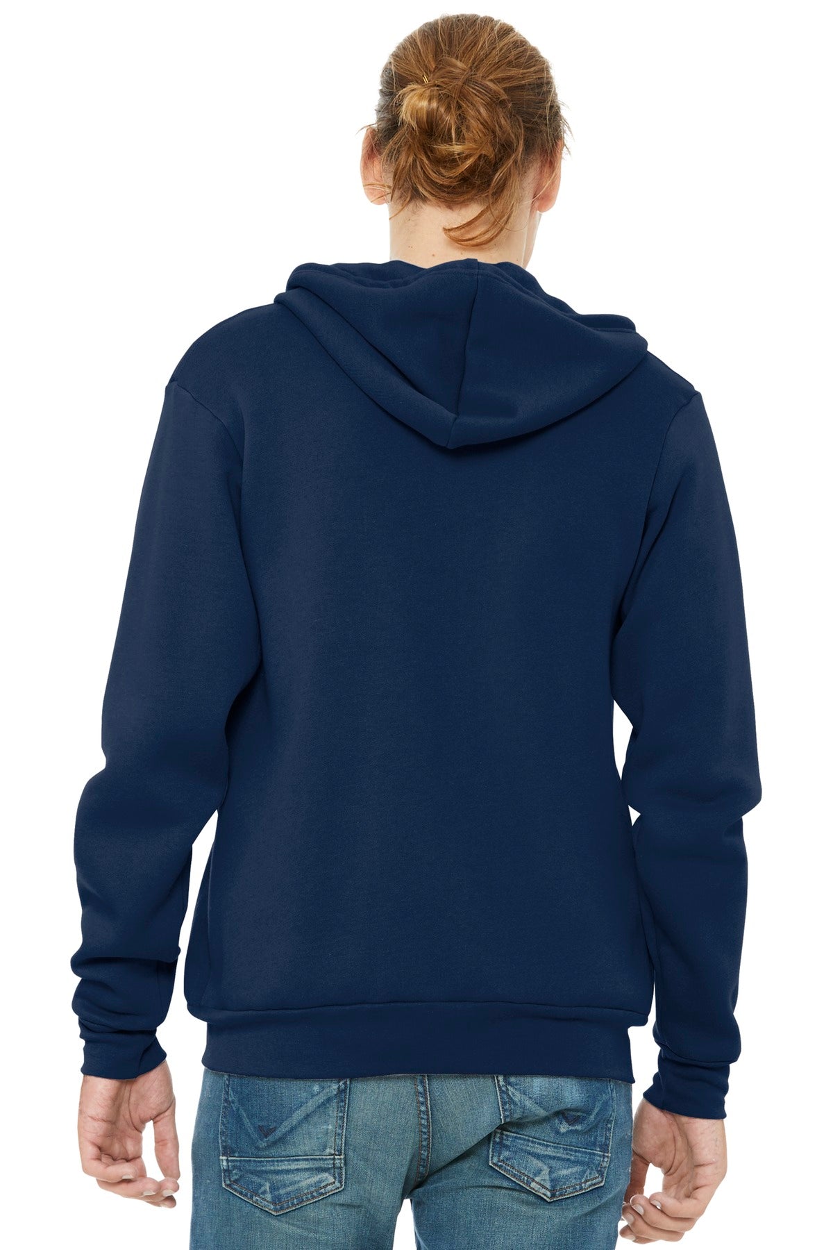BELLA+CANVAS  Unisex Sponge Fleece Full-Zip Hoodie - Navy