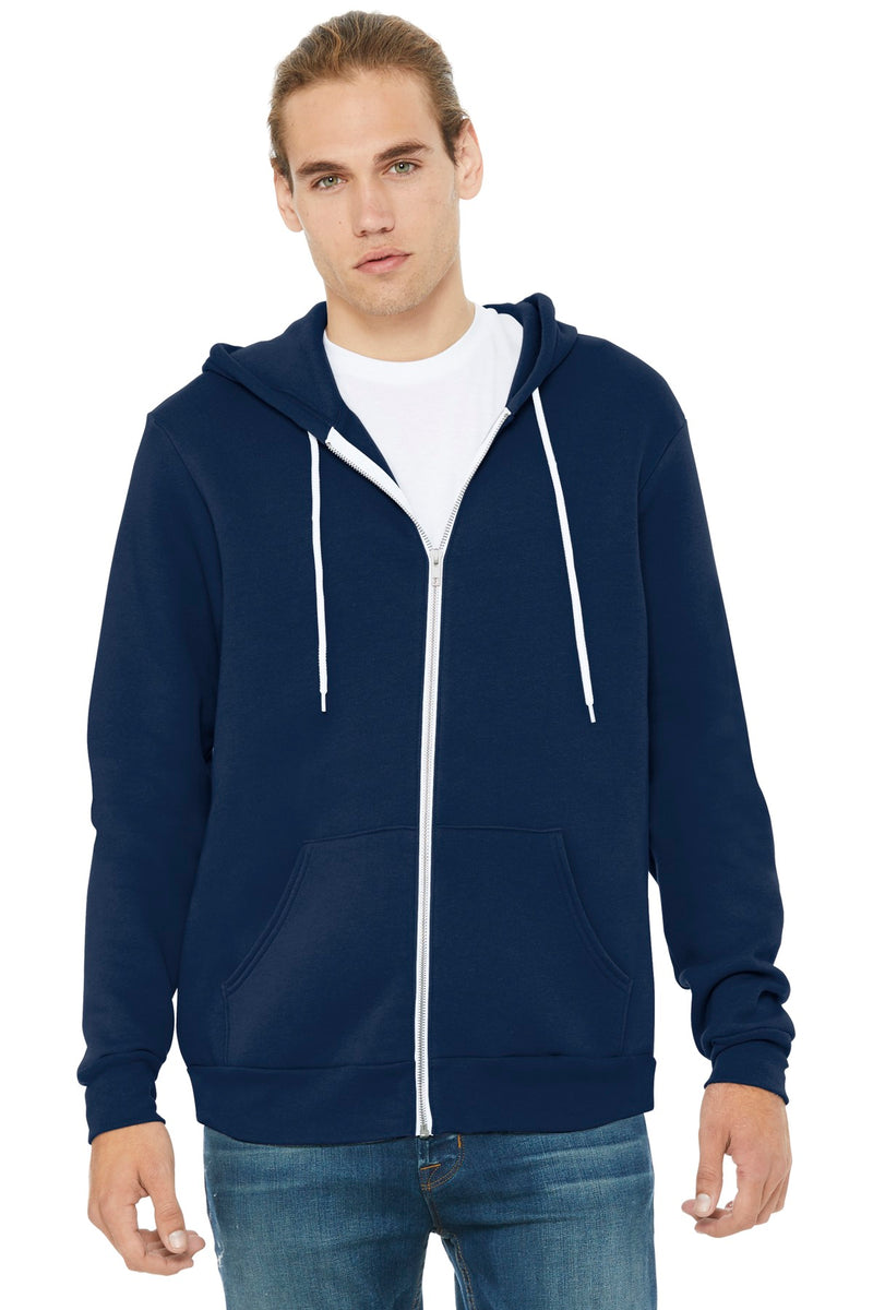 BELLA+CANVAS  Unisex Sponge Fleece Full-Zip Hoodie - Navy