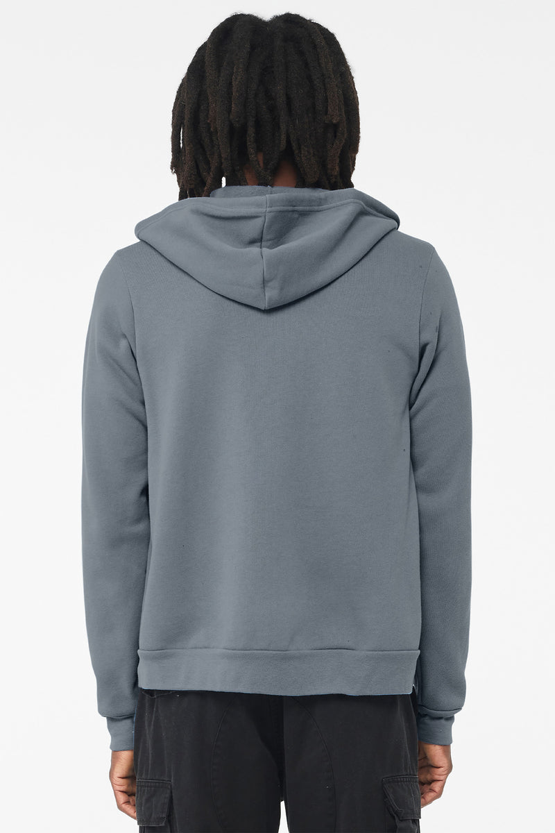 BELLA+CANVAS  Unisex Sponge Fleece Full-Zip Hoodie - Steel Blue