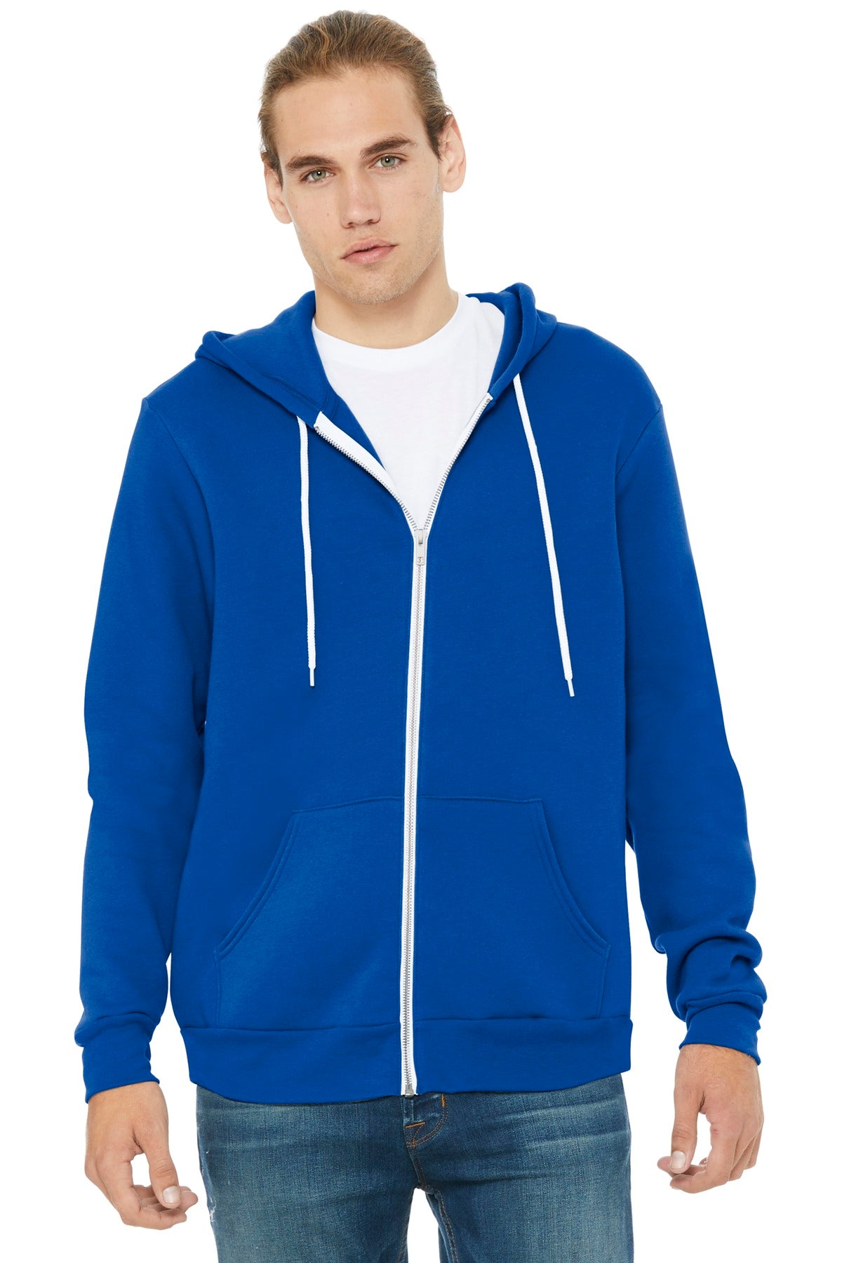 BELLA+CANVAS  Unisex Sponge Fleece Full-Zip Hoodie - True Royal