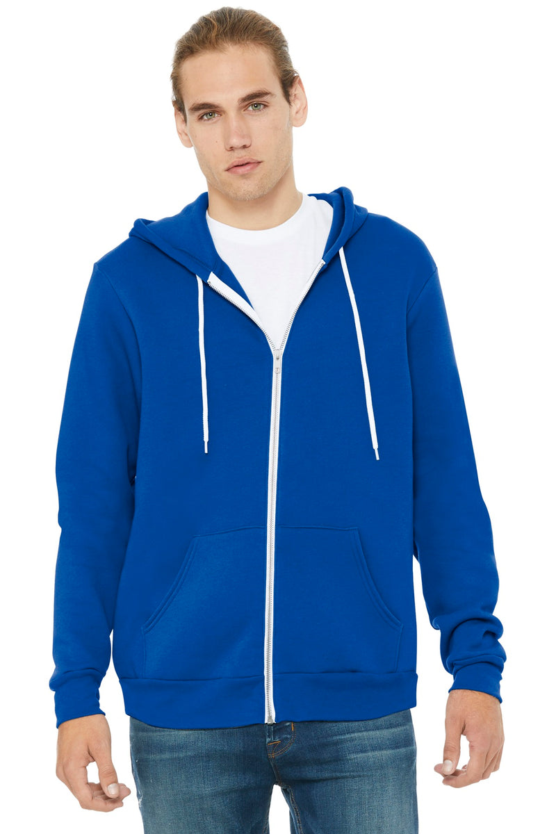 BELLA+CANVAS  Unisex Sponge Fleece Full-Zip Hoodie - True Royal