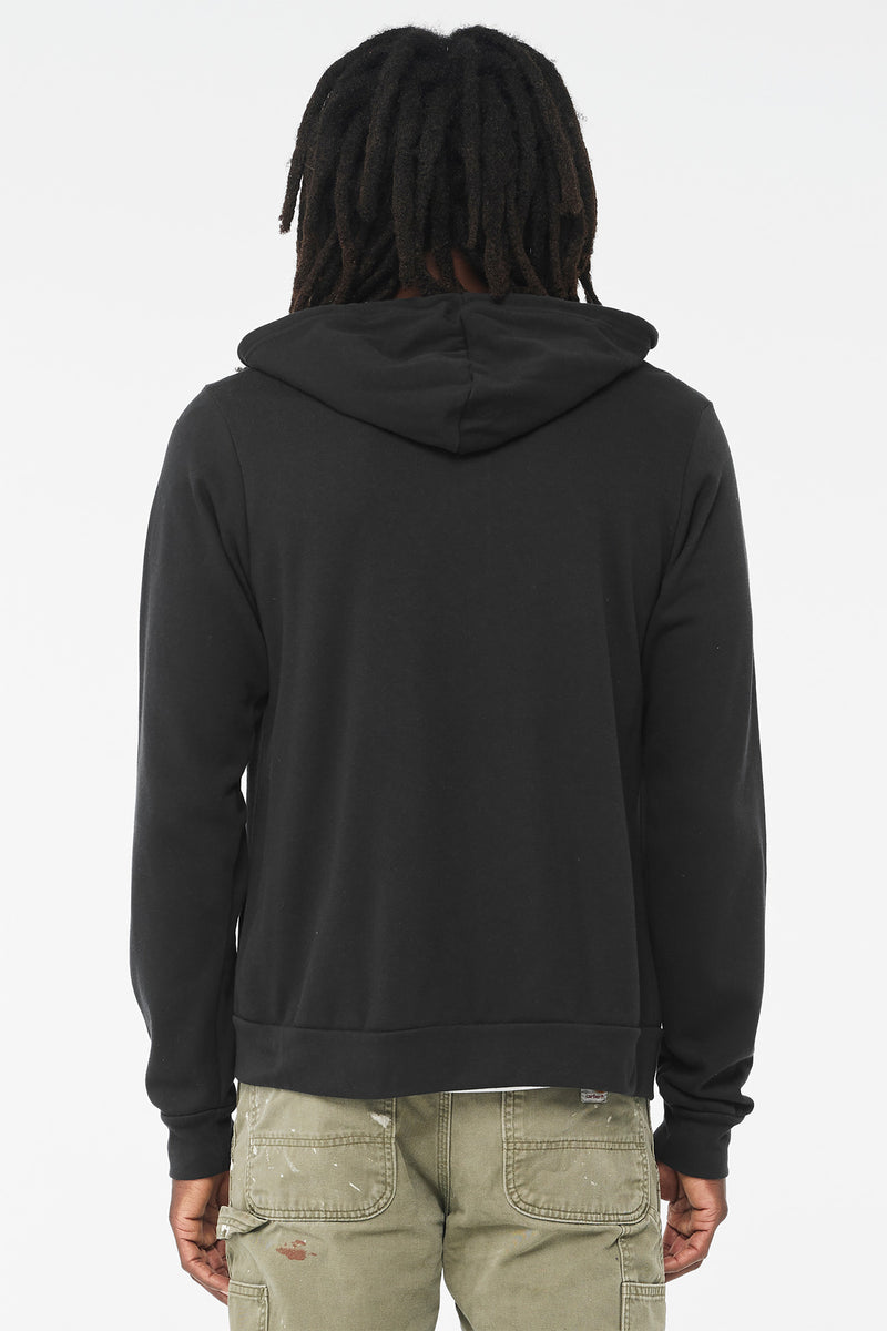 BELLA+CANVAS  Unisex Sponge Fleece Full-Zip Hoodie - Vintage Black