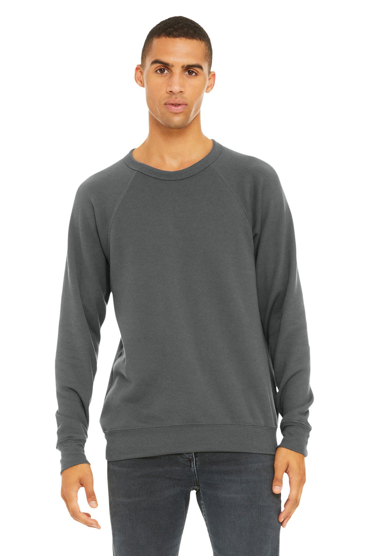 BELLA+CANVAS  Unisex Sponge Fleece Raglan Sweatshirt - Asphalt