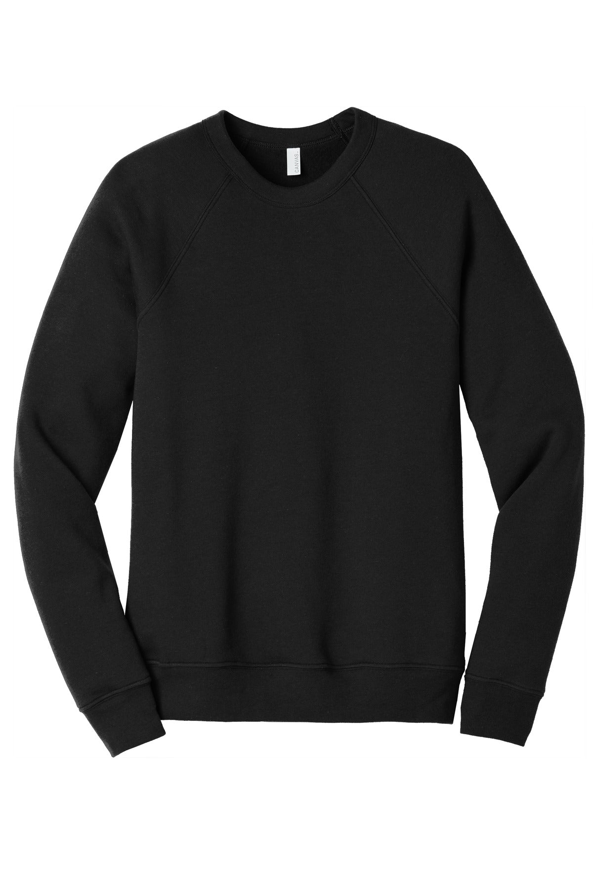 BELLA+CANVAS  Unisex Sponge Fleece Raglan Sweatshirt - Black