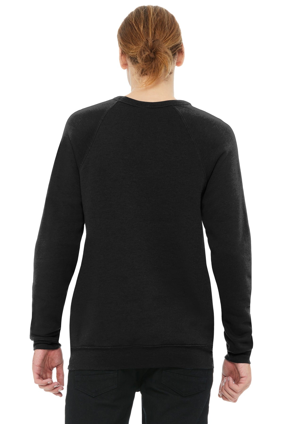 BELLA+CANVAS  Unisex Sponge Fleece Raglan Sweatshirt - Black
