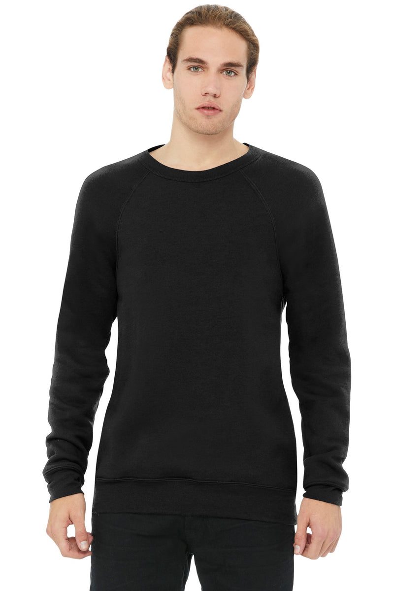 BELLA+CANVAS  Unisex Sponge Fleece Raglan Sweatshirt - Black