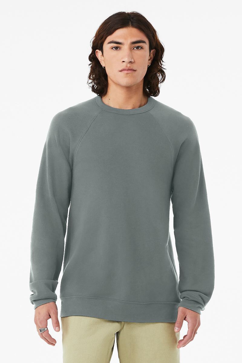 BELLA+CANVAS  Unisex Sponge Fleece Raglan Sweatshirt - Blue Storm