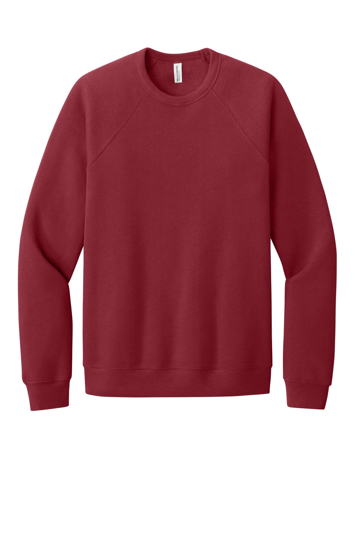 BELLA+CANVAS  Unisex Sponge Fleece Raglan Sweatshirt - Cardinal