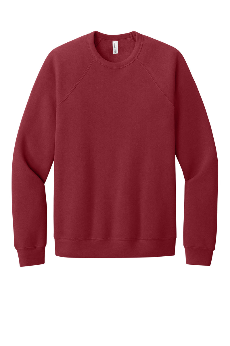 BELLA+CANVAS  Unisex Sponge Fleece Raglan Sweatshirt - Cardinal