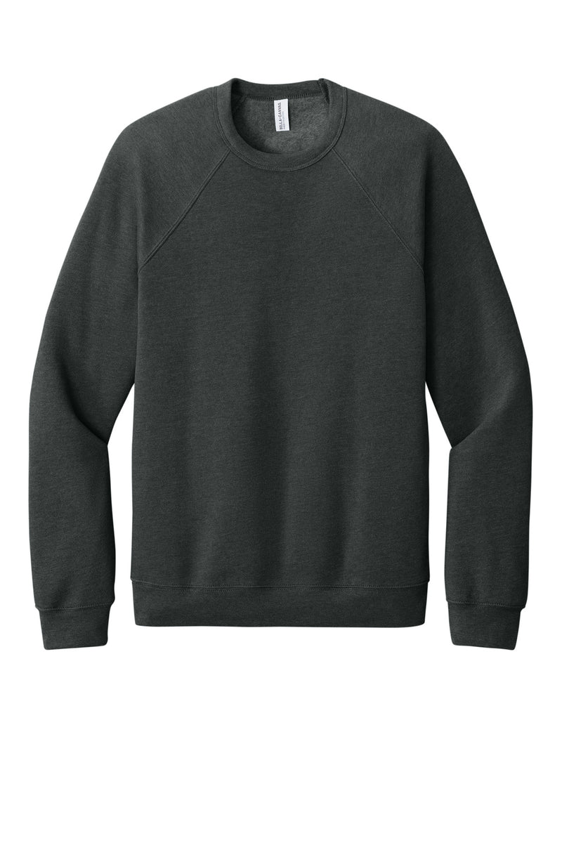 BELLA+CANVAS  Unisex Sponge Fleece Raglan Sweatshirt - Dark Grey Heather