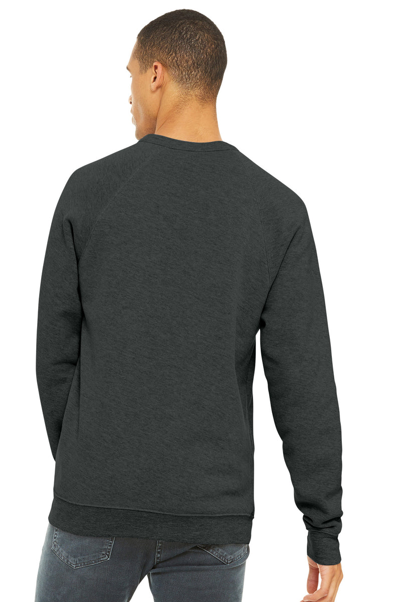 BELLA+CANVAS  Unisex Sponge Fleece Raglan Sweatshirt - Dark Grey Heather