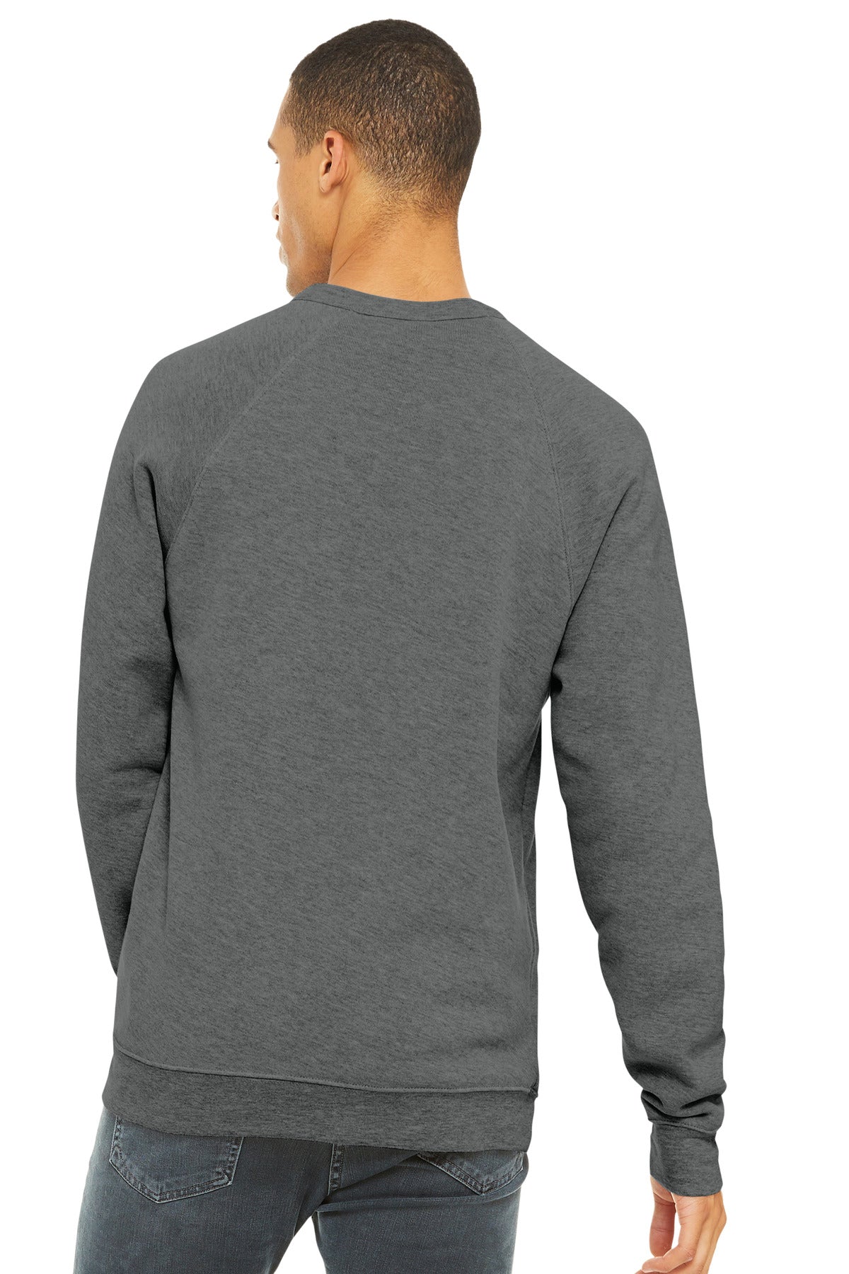 BELLA+CANVAS  Unisex Sponge Fleece Raglan Sweatshirt - Deep Heather