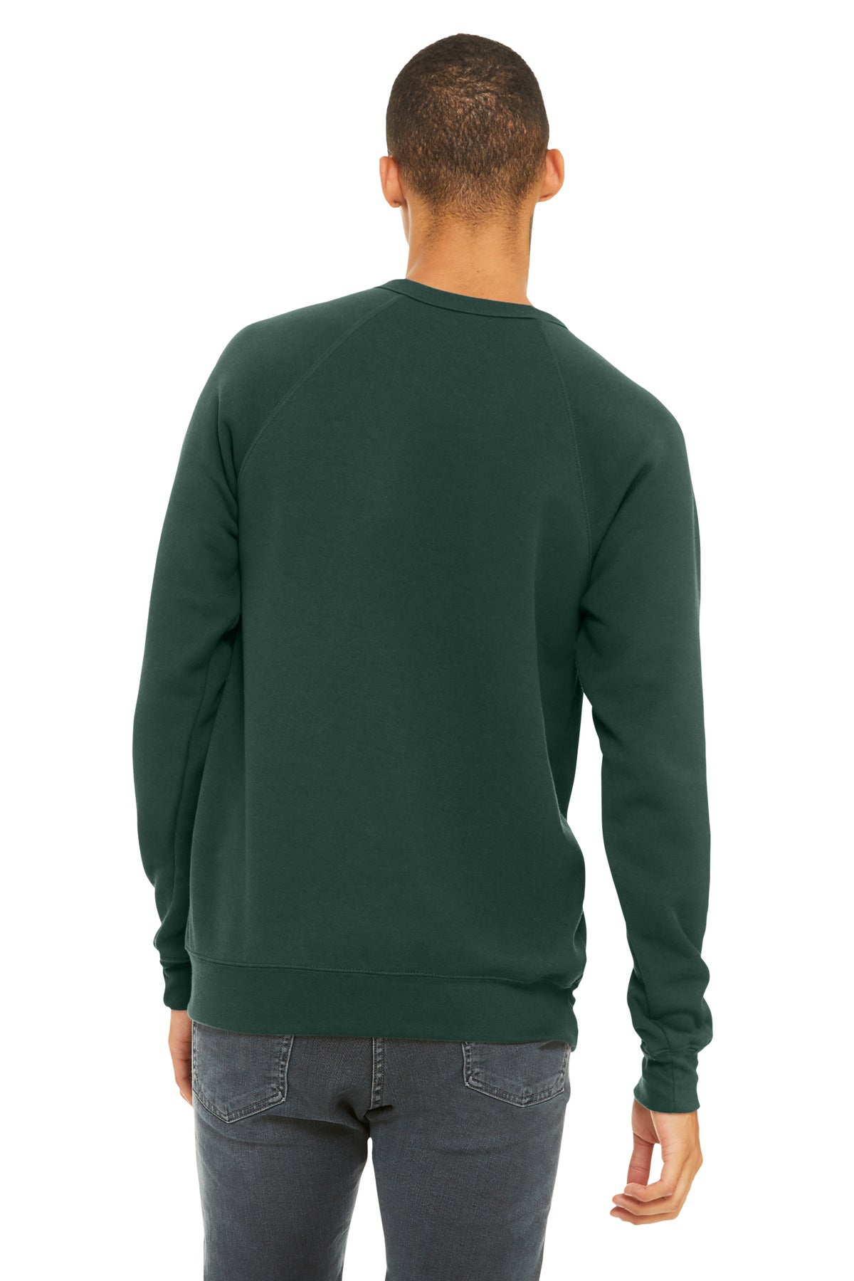 BELLA+CANVAS  Unisex Sponge Fleece Raglan Sweatshirt - Forest