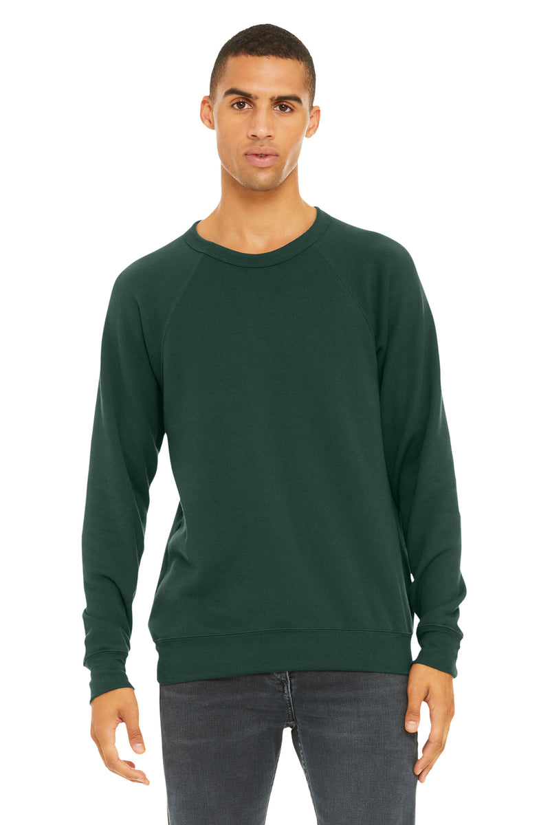 BELLA+CANVAS  Unisex Sponge Fleece Raglan Sweatshirt - Forest