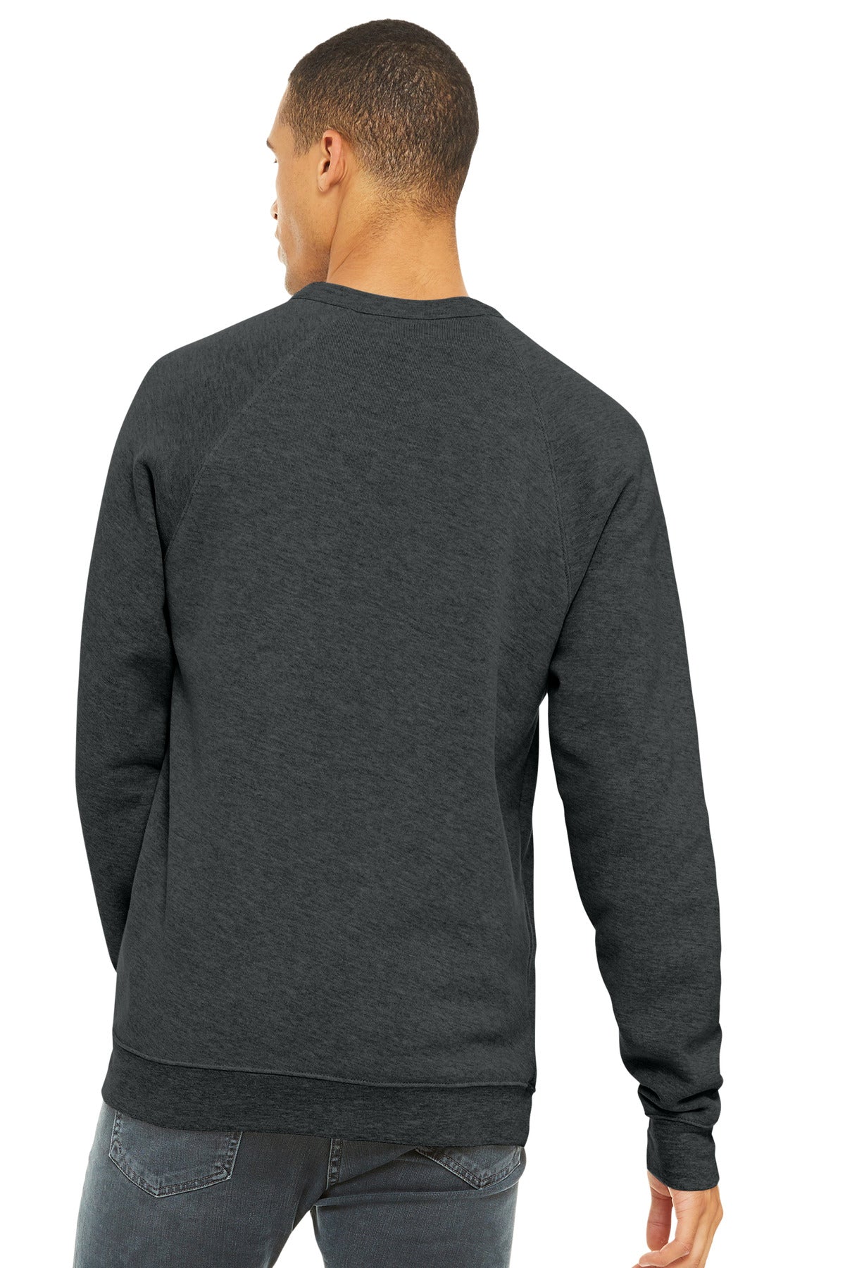 BELLA+CANVAS  Unisex Sponge Fleece Raglan Sweatshirt - Grey Acid Fleece