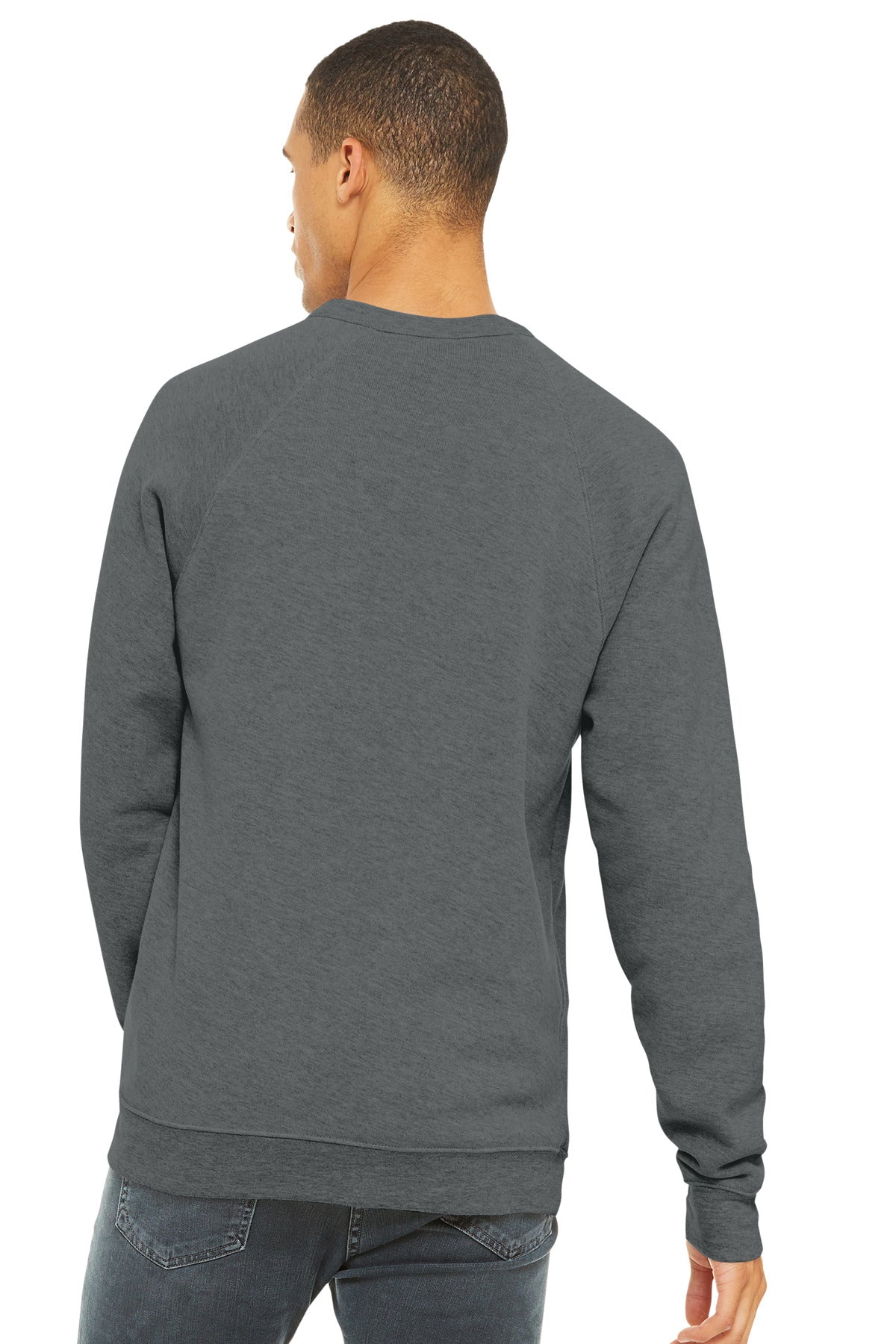 BELLA+CANVAS  Unisex Sponge Fleece Raglan Sweatshirt - Grey Triblend