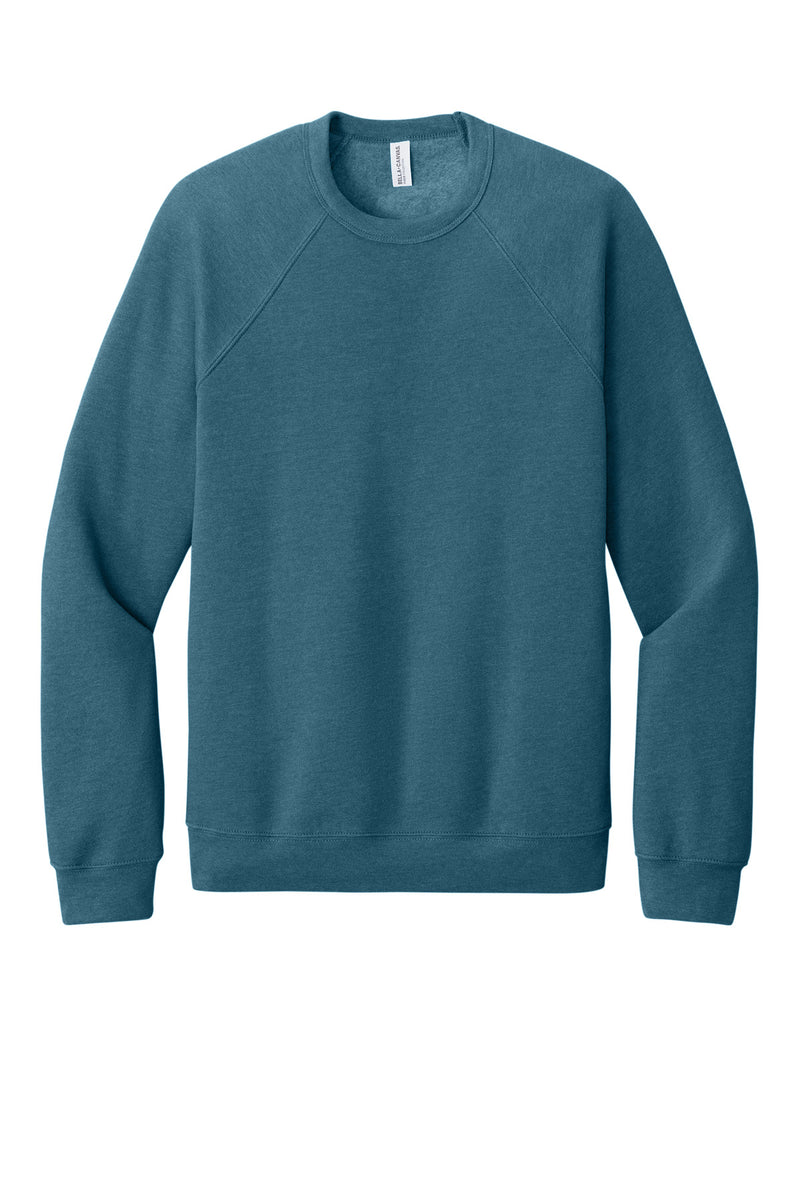 BELLA+CANVAS  Unisex Sponge Fleece Raglan Sweatshirt - Heather Deep Teal